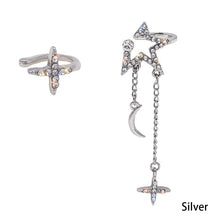 Load image into Gallery viewer, Women Star Moon Rhinestone Ear Clip Cuff Non Pierced Earrings
