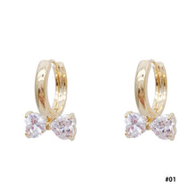 Load image into Gallery viewer, Korean Women Heart Bow Rhinestone Earrings Earring for Jewelry Gift
