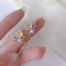 Load image into Gallery viewer, Elegance Flower Rhinestone Pearl Earrings Fairy Earring for Women Jewelry Gift
