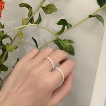 Load image into Gallery viewer, Colorful Freshwater Pearl Crystal Beaded Elastic Rope Ring Cute Handmade Crystal Beads Ladies Ring Ring Jewelry Accessories
