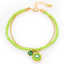 Load image into Gallery viewer, Summer Tropical Fruit Party Pendant Bracelet Rice Beads Multi-row Beaded Bracelet Fashion Stacked Beaded Bracelet Jewelry
