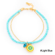 Load image into Gallery viewer, Summer Tropical Fruit Party Pendant Bracelet Rice Beads Multi-row Beaded Bracelet Fashion Stacked Beaded Bracelet Jewelry
