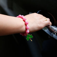 Load image into Gallery viewer, Fashion Shamrock Clover Agate Lucky Bracelet elegant Natural Stone Agate Crystal Hand String Women Jewelry Accessories
