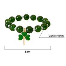 Load image into Gallery viewer, Fashion Shamrock Clover Agate Lucky Bracelet elegant Natural Stone Agate Crystal Hand String Women Jewelry Accessories
