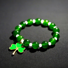 Load image into Gallery viewer, Fashion Shamrock Clover Agate Lucky Bracelet elegant Natural Stone Agate Crystal Hand String Women Jewelry Accessories
