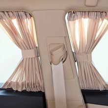 Load image into Gallery viewer, 2 Pcs Universal Stretchable Plastic Rail Car Side Window Sunshade Curtain Auto Window Sun Visor Blinds Cover With Elastic Cord
