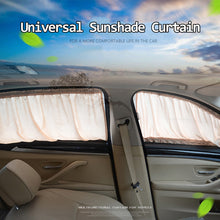 Load image into Gallery viewer, 2 Pcs Universal Stretchable Plastic Rail Car Side Window Sunshade Curtain Auto Window Sun Visor Blinds Cover With Elastic Cord
