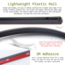 Load image into Gallery viewer, 2 Pcs Universal Stretchable Plastic Rail Car Side Window Sunshade Curtain Auto Window Sun Visor Blinds Cover With Elastic Cord
