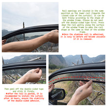 Load image into Gallery viewer, 2 Pcs Universal Stretchable Plastic Rail Car Side Window Sunshade Curtain Auto Window Sun Visor Blinds Cover With Elastic Cord
