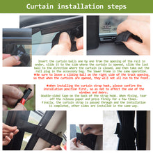 Load image into Gallery viewer, 2 Pcs Universal Stretchable Plastic Rail Car Side Window Sunshade Curtain Auto Window Sun Visor Blinds Cover With Elastic Cord
