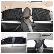 Load image into Gallery viewer, 2 Pcs Universal Stretchable Plastic Rail Car Side Window Sunshade Curtain Auto Window Sun Visor Blinds Cover With Elastic Cord
