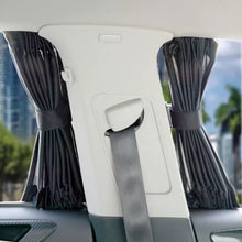 Load image into Gallery viewer, 2 Pcs Universal Stretchable Plastic Rail Car Side Window Sunshade Curtain Auto Window Sun Visor Blinds Cover With Elastic Cord
