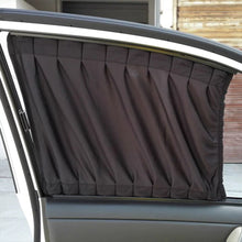 Load image into Gallery viewer, 2 Pcs Universal Stretchable Plastic Rail Car Side Window Sunshade Curtain Auto Window Sun Visor Blinds Cover With Elastic Cord
