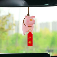 Load image into Gallery viewer, Cute Pig Car Pendant Car Rear View Mirror Pendant Cartoon Lucky Piggy Hanging Ornament Auto Interior Decoration Accessories
