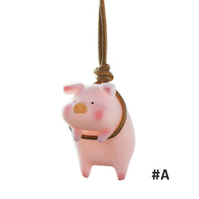Load image into Gallery viewer, Cute Pig Car Pendant Car Rear View Mirror Pendant Cartoon Lucky Piggy Hanging Ornament Auto Interior Decoration Accessories
