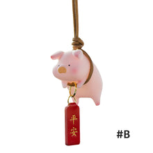 Load image into Gallery viewer, Cute Pig Car Pendant Car Rear View Mirror Pendant Cartoon Lucky Piggy Hanging Ornament Auto Interior Decoration Accessories

