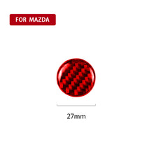 Load image into Gallery viewer, 2Pcs Real Carbon Fiber Car Center Console Multimedia Volume Button Cover Trim Sticker For Mazda 3 Mazda 6 CX-9 CX-5 Interior
