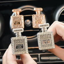 Load image into Gallery viewer, Square Mini Perfume Bottle Car Air Freshener Diamond Perfume Bottle Bling Car Accessories Interior Woman Ornament Aroma Gift

