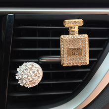Load image into Gallery viewer, Square Mini Perfume Bottle Car Air Freshener Diamond Perfume Bottle Bling Car Accessories Interior Woman Ornament Aroma Gift
