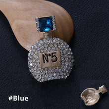 Load image into Gallery viewer, Inlay Rhinestone Bowknot Perfume Bottle Car Perfume Air Freshener Diamond Scent Bottle Car Accessories Interior Woman

