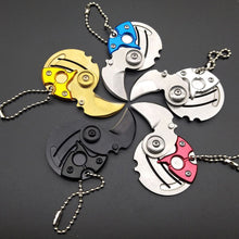 Load image into Gallery viewer, Multifunctional Keychain Hexagon Coin Knife Folding Mini Pocket Screwdriver Cutter Opener Scale Ruler Nail Clipper Outdoor Tool
