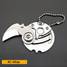 Load image into Gallery viewer, Multifunctional Keychain Hexagon Coin Knife Folding Mini Pocket Screwdriver Cutter Opener Scale Ruler Nail Clipper Outdoor Tool
