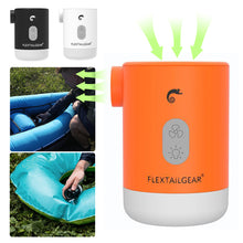 Load image into Gallery viewer, 4-in-1 Portable Outdoor Camping Air Pumping Integrated Lighting Power Bank Vacuum Inflator Mini Electric Pump
