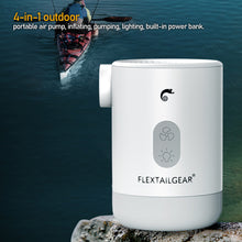 Load image into Gallery viewer, 4-in-1 Portable Outdoor Camping Air Pumping Integrated Lighting Power Bank Vacuum Inflator Mini Electric Pump
