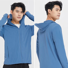 Load image into Gallery viewer, Camping Men Ice Silk Sun Protection Clothing Fishing Hunting Clothes Quick Dry Skin Windbreaker With Pocket Outdoor Sun-Protective Clothes

