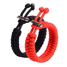 Load image into Gallery viewer, Outdoor Adjustable Bracelet Camping Survival Paracord Bracelet Sports Parachute Cord Bracelet

