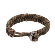 Load image into Gallery viewer, Outdoor Adjustable Bracelet Camping Survival Paracord Bracelet Sports Parachute Cord Bracelet

