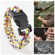 Load image into Gallery viewer, Outdoor Adjustable Bracelet Camping Survival Paracord Bracelet Sports Parachute Cord Bracelet
