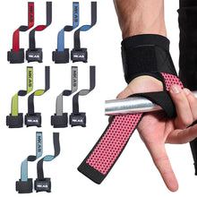 Load image into Gallery viewer, Weightlifting Gym Anti-Slip Sport Safety Wrist Straps Weight Lifting Wrist Support Cross fit Hand Grips Fitness Bodybuilding
