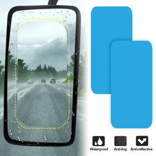 Load image into Gallery viewer, 2Pcs 35x16cm Truck Car Rain-proof Film Rearview Mirror Waterproof Protector Rainy Anti-glare Window Glass Film Safety Driving Stickers
