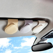 Load image into Gallery viewer, Leather Car Sun Visor Mount Sunglasses Clip Fastener Ticket Glasses Holder Multifunction Portable Clip Auto Interior Accessories
