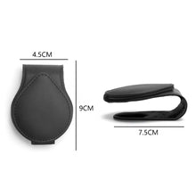 Load image into Gallery viewer, Leather Car Sun Visor Mount Sunglasses Clip Fastener Ticket Glasses Holder Multifunction Portable Clip Auto Interior Accessories

