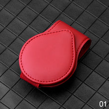 Load image into Gallery viewer, Leather Car Sun Visor Mount Sunglasses Clip Fastener Ticket Glasses Holder Multifunction Portable Clip Auto Interior Accessories
