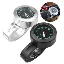 Load image into Gallery viewer, Aluminum Motorcycle Handlebar Luminous Clock Waterproof Timetable Cycle Scooter Modified Watch Moto Accessories
