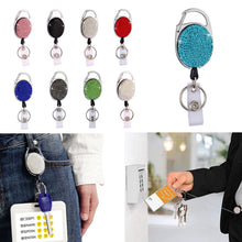 Load image into Gallery viewer, Rhinestone Anti-Lost Retractable Keychain Decoration Diamond-studded Telescopic Car Key Buckle for Women

