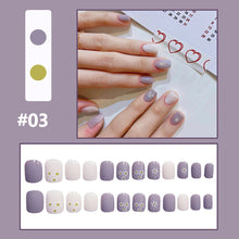 Load image into Gallery viewer, 24pcs/set Multicolor Nail Patches Small Fresh Nail Pieces Detachable Fake Nails Nail Art Accessories
