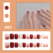 Load image into Gallery viewer, 24pcs/set Multicolor Nail Patches Fake Nail Pieces Removable Fake Nails Extension Nail Art Accessories
