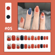 Load image into Gallery viewer, 24pcs/set Multicolor Nail Patches Fake Nail Pieces Removable Fake Nails Extension Nail Art Accessories
