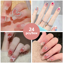 Load image into Gallery viewer, 24pcs/set Fashion Small Fresh Nail Pieces Fake Nail Patches Removable Fake Nails Extensions Nail Art Accessories
