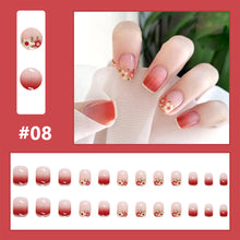 Load image into Gallery viewer, 24pcs/set Fashion Small Fresh Nail Pieces Fake Nail Patches Removable Fake Nails Extensions Nail Art Accessories
