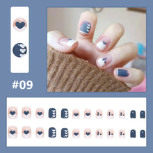 Load image into Gallery viewer, 24pcs/set Fashion Small Fresh Nail Pieces Fake Nail Patches Removable Fake Nails Extensions Nail Art Accessories
