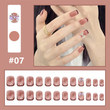 Load image into Gallery viewer, 24pcs/set Multicolor Small Fresh Nail Patches Fake Nail Pieces Detachable Fake Nails Nail Art Accessories

