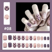 Load image into Gallery viewer, 24pcs/set Multicolor Small Fresh Nail Patches Fake Nail Pieces Detachable Fake Nails Nail Art Accessories
