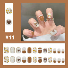 Load image into Gallery viewer, 24pcs/set Multicolor Small Fresh Nail Patches Fake Nail Pieces Detachable Fake Nails Nail Art Accessories
