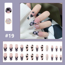Load image into Gallery viewer, 24pcs/set Multicolor Small Fresh Nail Patches Fake Nail Pieces Detachable Fake Nails Nail Art Accessories
