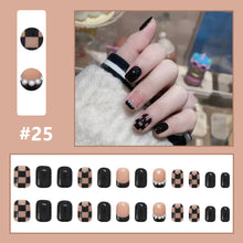 Load image into Gallery viewer, 24pcs/set Multicolor Small Fresh Nail Patches Fake Nail Pieces Detachable Fake Nails Nail Art Accessories

